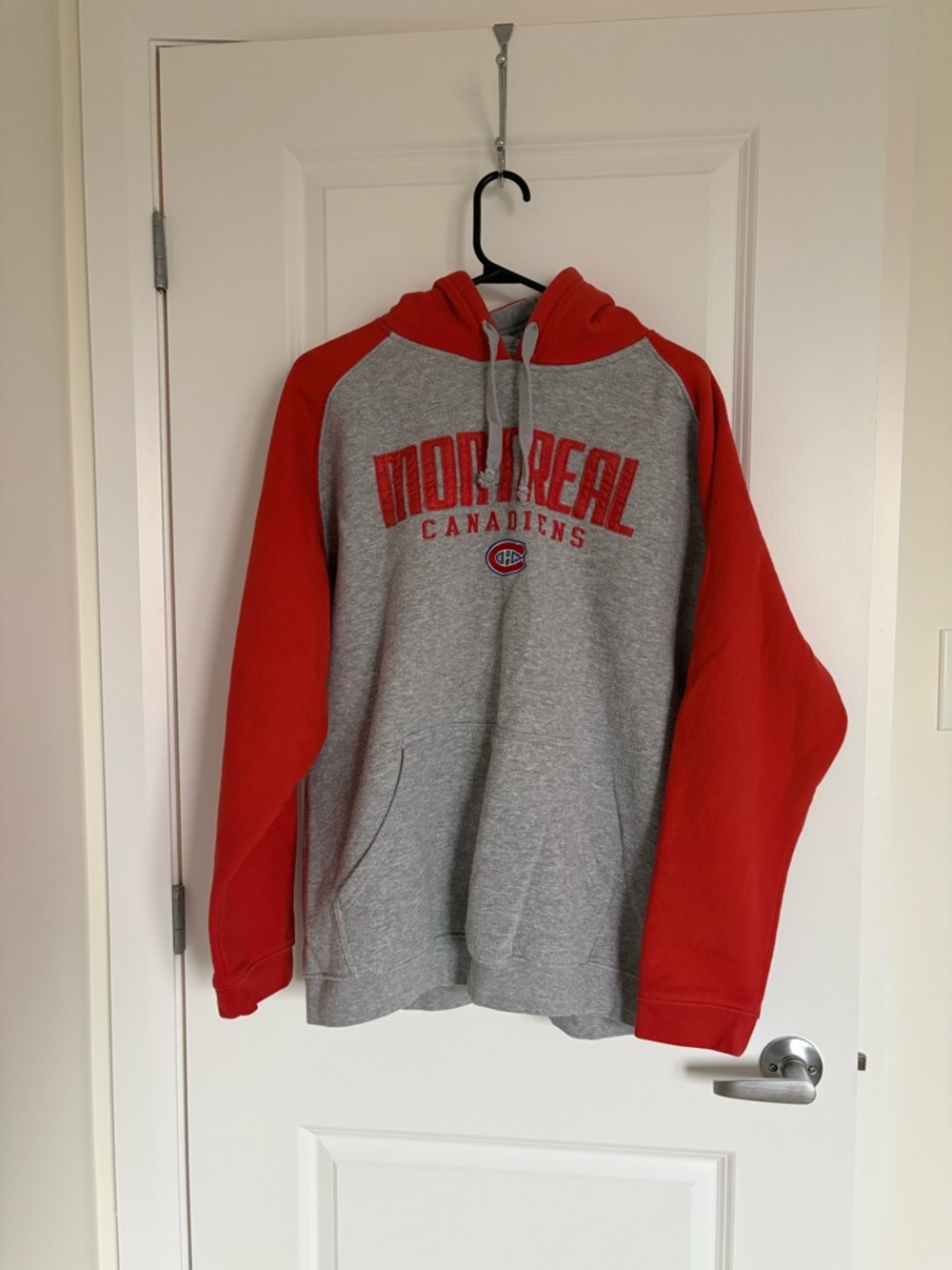 Vintage Canadiens Montreal Men's Hoodie - Gray and Red